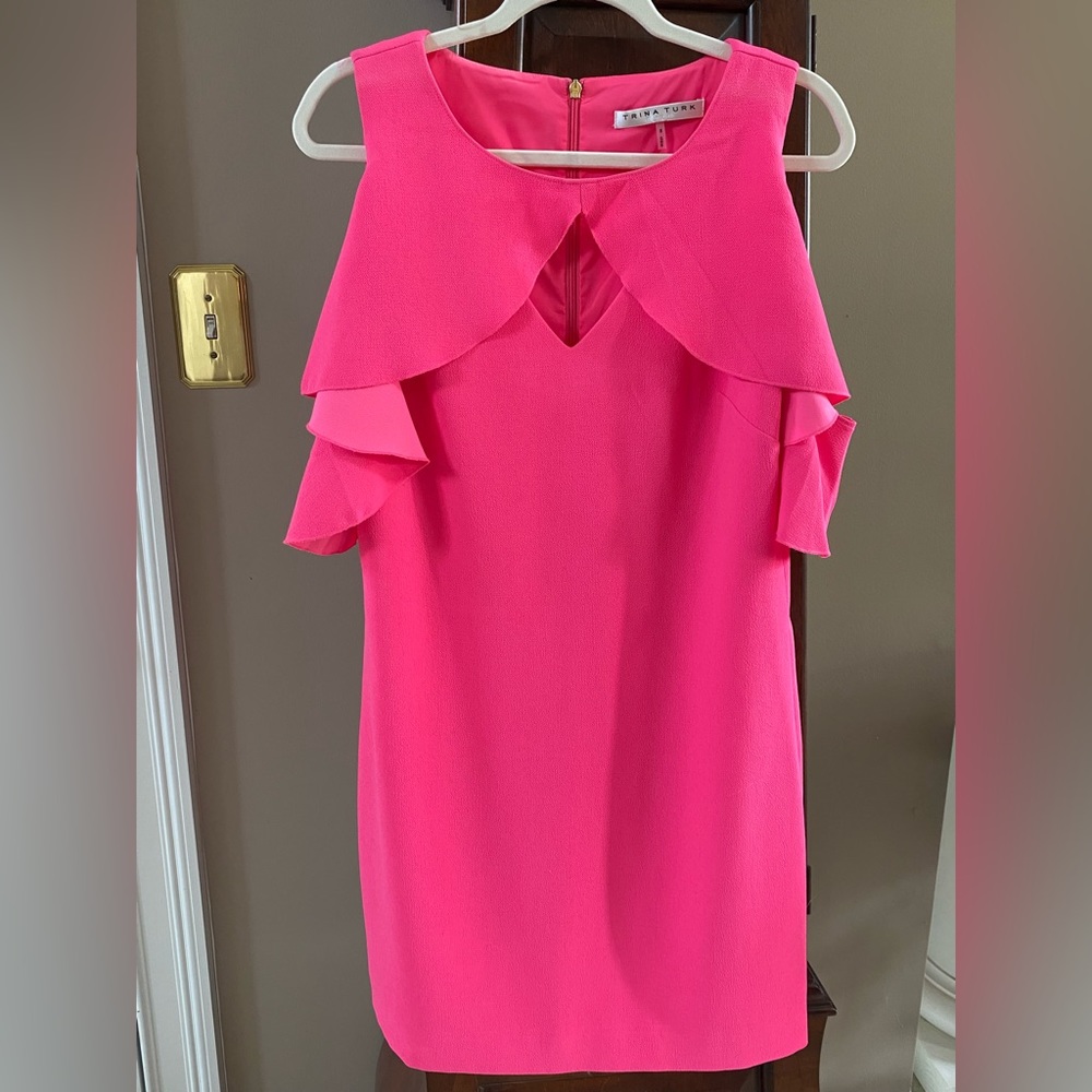Trina Turk cold shoulder dress, NWOT, size 8